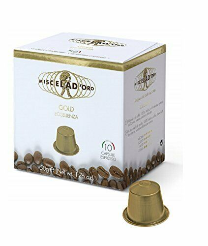 Miscela d'Oro Espresso Eccellenza Capsules - 10/Bag - Compatible with Nespresso® Machines