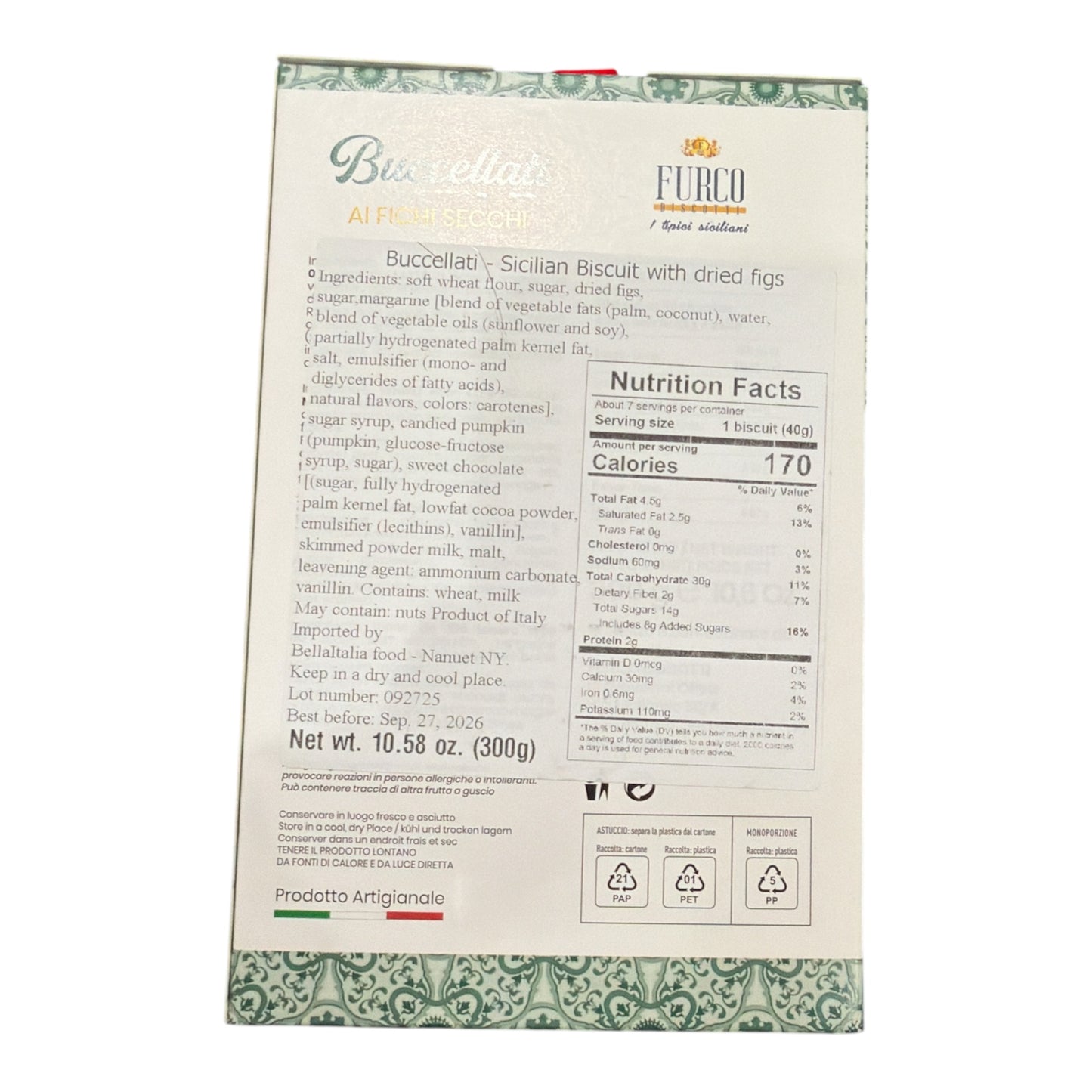 Furco - Buccellati Al Fichi Secchi - 300g (10.6oz)