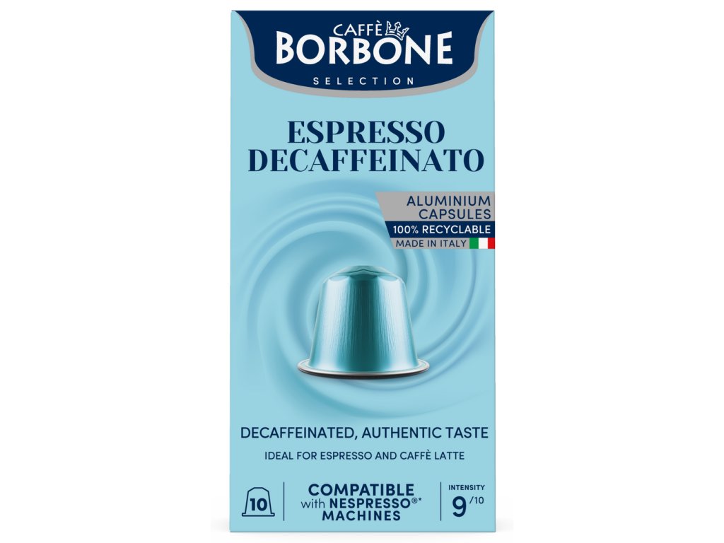 Caffe Borbone - Decaffeinato - Nespresso - 10 Aluminium Capsules