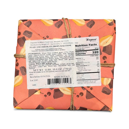 Vergani - Panettone - Pere & Cioccolato - 750 - (10.45oz)
