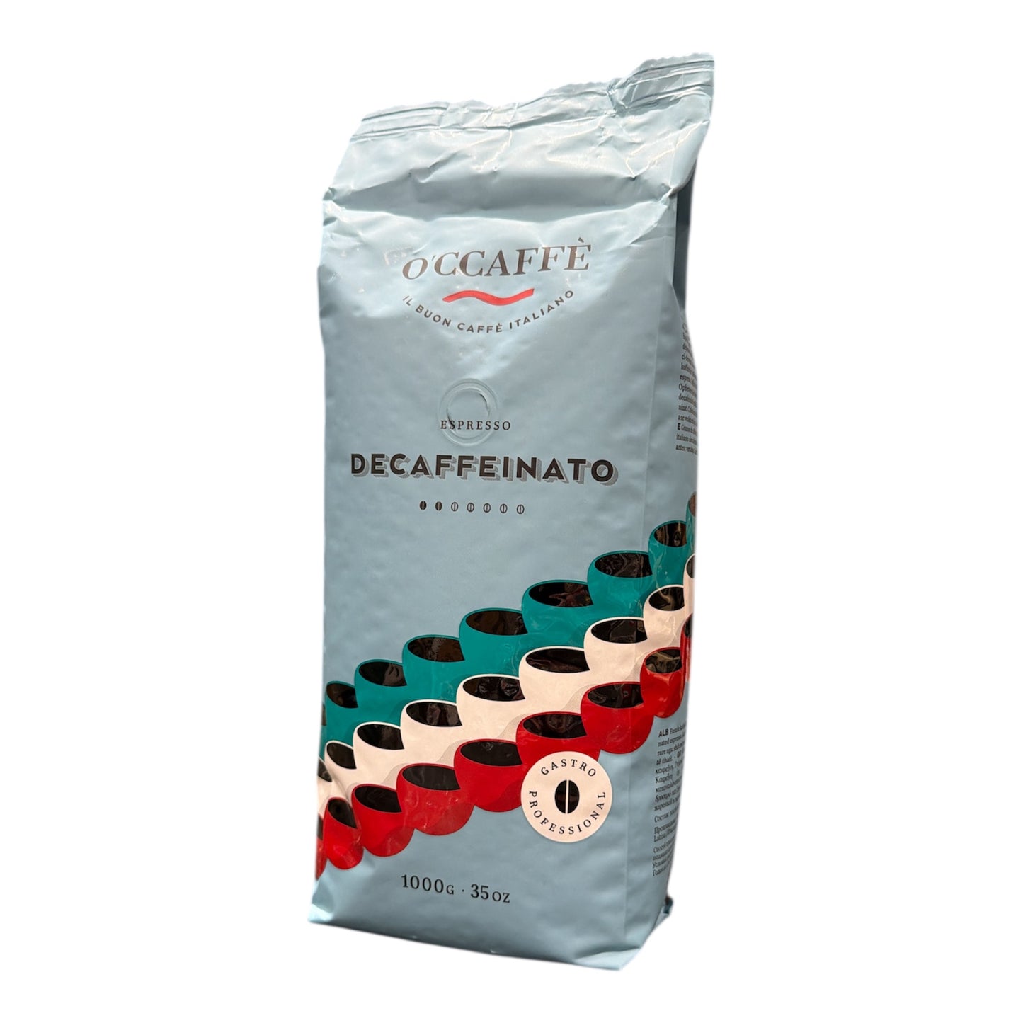O'Caffe' Espresso Decaffeinated - 1000g - Beans (2.2lb)