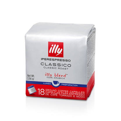 illy iperEspresso Capsules - Lungo -  18 Capsules (Blue)