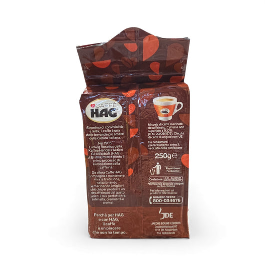 Caffe HAG - Classico - Decaffeinato Naturale -250g ( 8.8oz Brick)