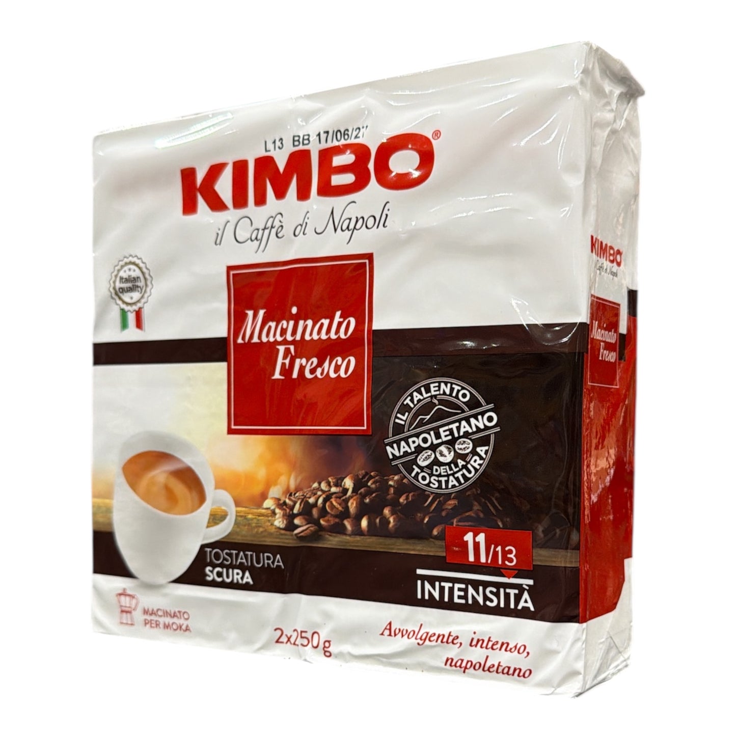 Kimbo Macinato Fresco Brick - Double Pack (2 x 250gr) Dark Roast