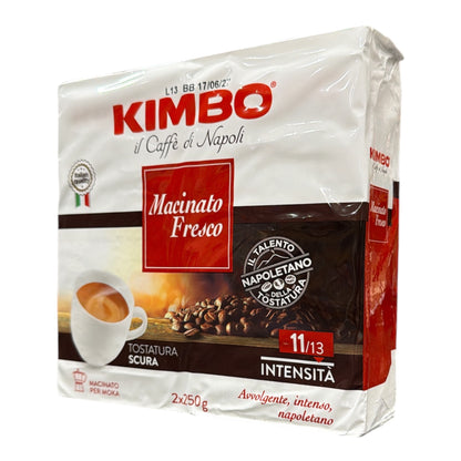 Kimbo Macinato Fresco Brick - Double Pack (2 x 250gr) Dark Roast