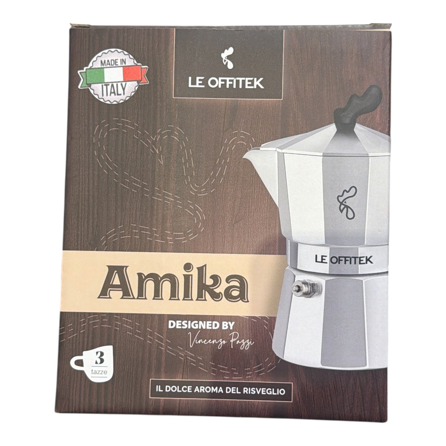 Amika - 3 Cup Aluminum Coffee Pot