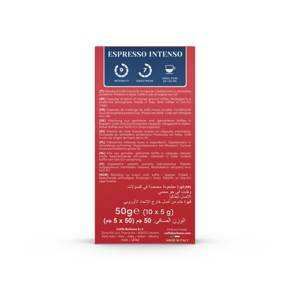 Caffe Borbone - Intenso Nespresso Capsules - 10 Aluminum Capsules/box