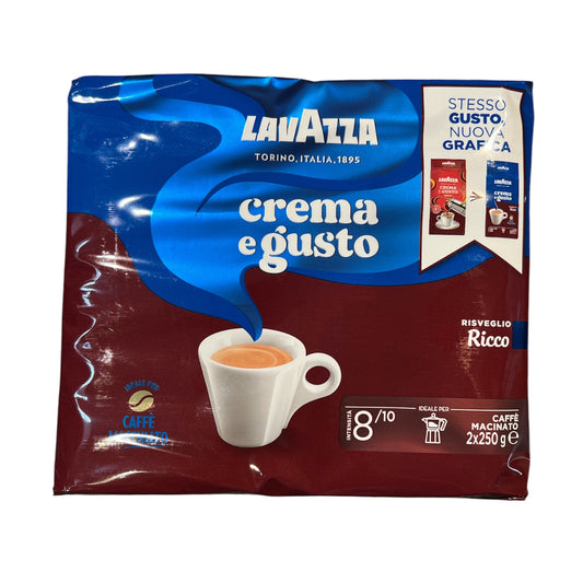 Lavazza - Cream e Gusto - Gusto Ricco - Two 8.8oz Bricks (Double Pack)