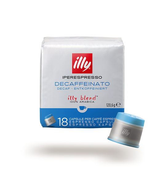 illy iperEspresso Capsules - Decaf Capsule - 18 Capsules (Blue)