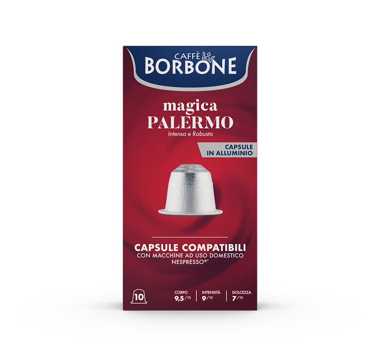 Caffe Borbone - Palermo Nespresso Capsules - 10 Aluminum Capsules/box