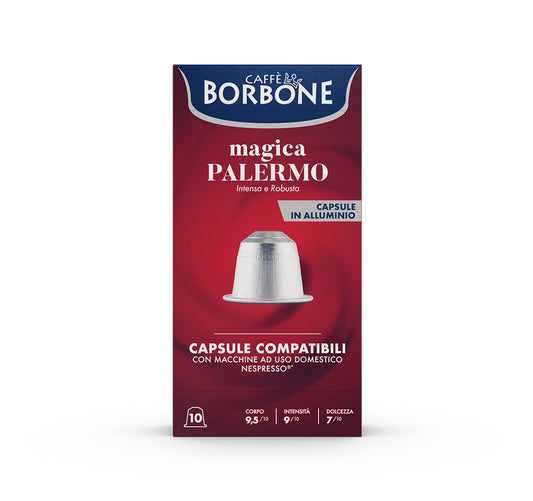 Caffe Borbone - Palermo Nespresso Capsules - 10 Aluminum Capsules/box