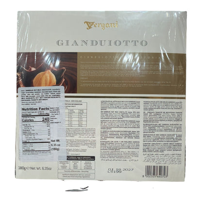 Vergani - Gianduiotto Cioccolato al Latte e Alle Nocciole - 180g (6.35oz)