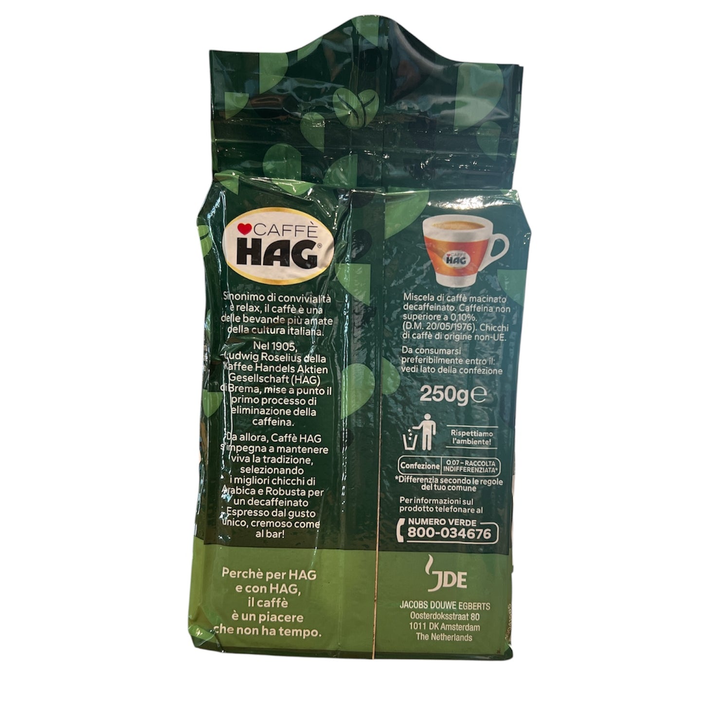 Caffe Hag - Espresso - Ground Espresso - 250g ( 8.8oz Brick)