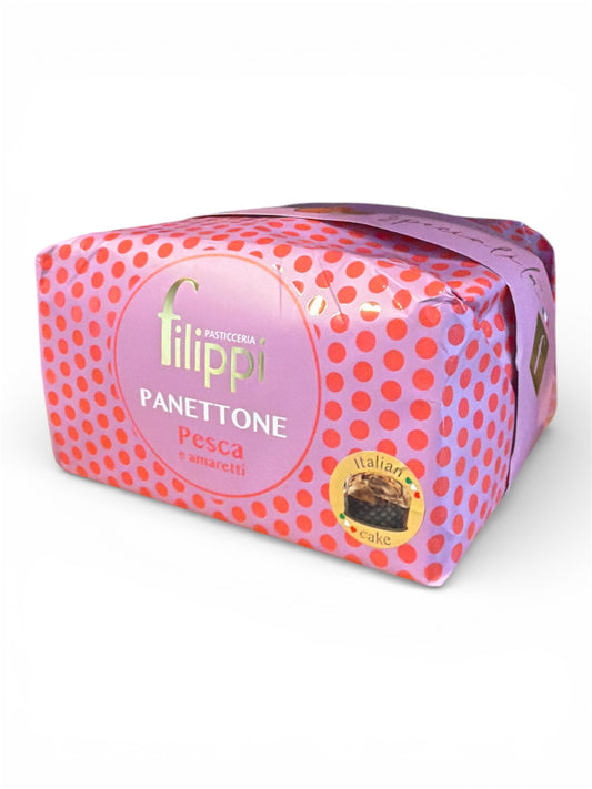Filippi - Panettone - Pesca e Amaretti - 1000g (2.2lb)