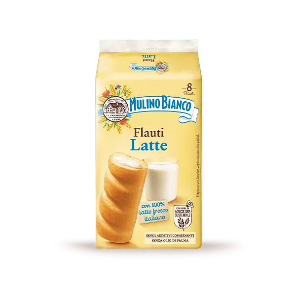 Mulino Bianco - Flauti Latte - 8pcs