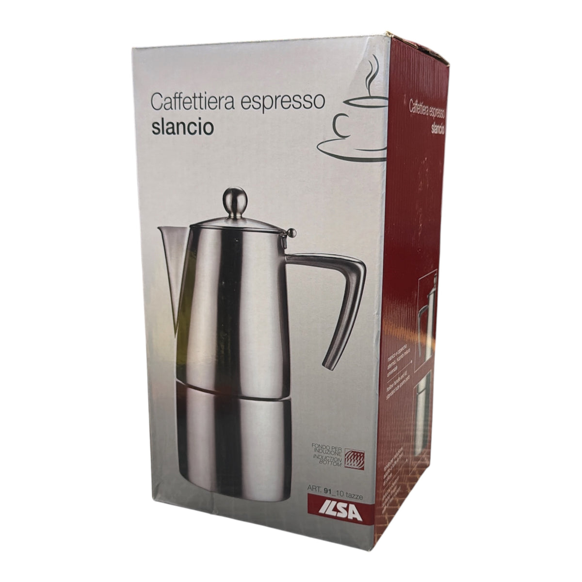 Ilsa - Slancio Espresso Maker - 10 CUP - Stainless Steel