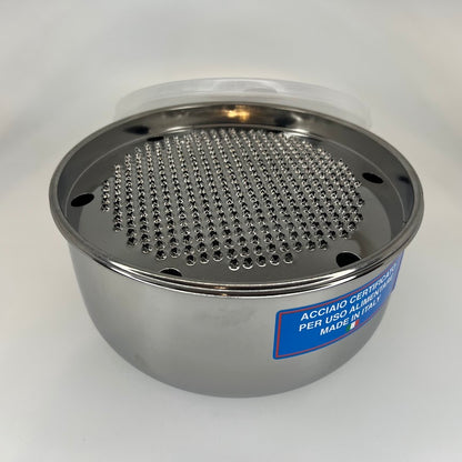 Bari Cheese Grater With Cover - Stainless Steel