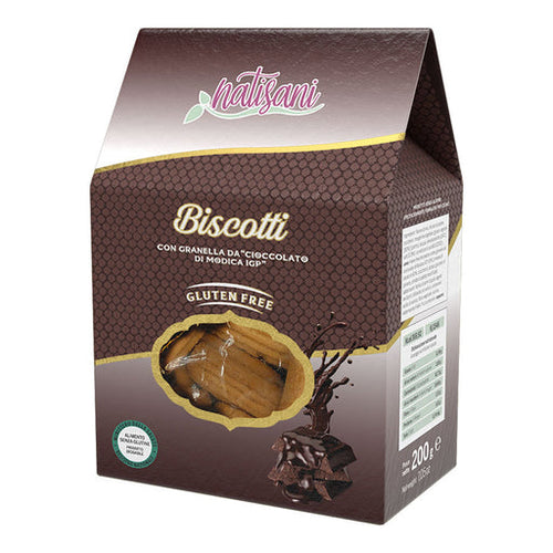 Natisani - Biscotti con granella di cioccolato - Gluten Free - 200g (7.05 oz)