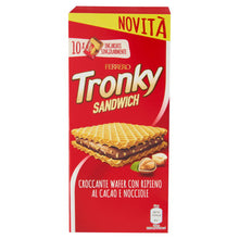 Tronky - Sandwich x10pcs - Wafer Con Ripieno al Cacao e Nocciole - 220g