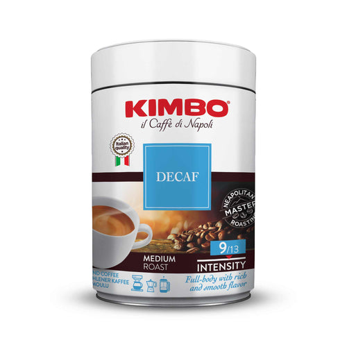 Kimbo - Decaffinated - Ground Espresso Coffee - 250g (8.8oz) Can