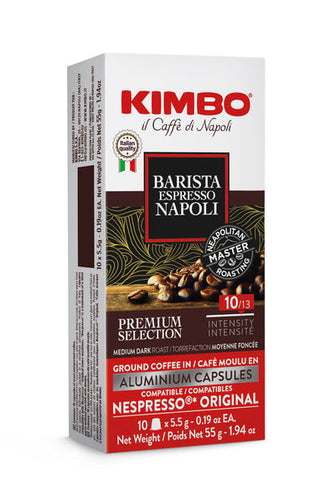 Kimbo Napoli (#10) - Espresso Capsules - 10 Capsules ( Aluminum) - Compatible with Nespresso® Machines
