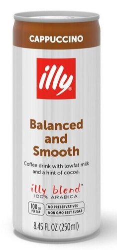 illy - Coffee Drink Flavored Cappuccino - Can 250ml (8.45 FL OZ)