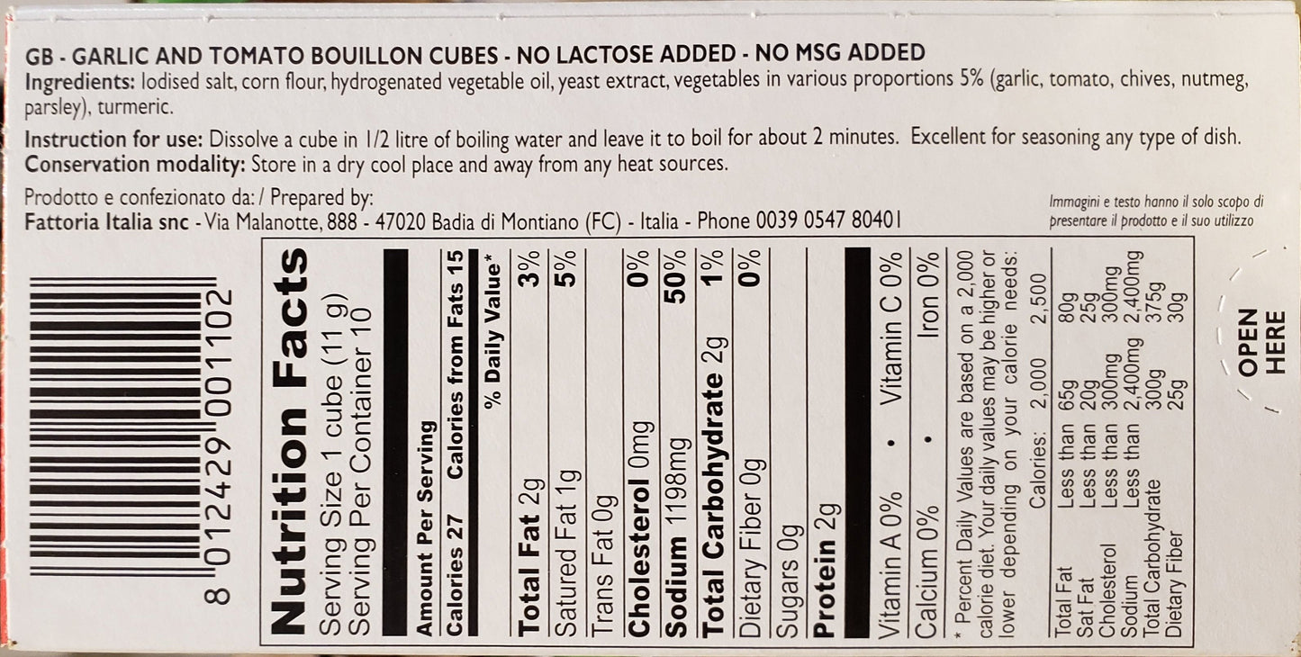 Fattoria Italia - Garlic & Tomato Broth - 110g (3.88 oz)