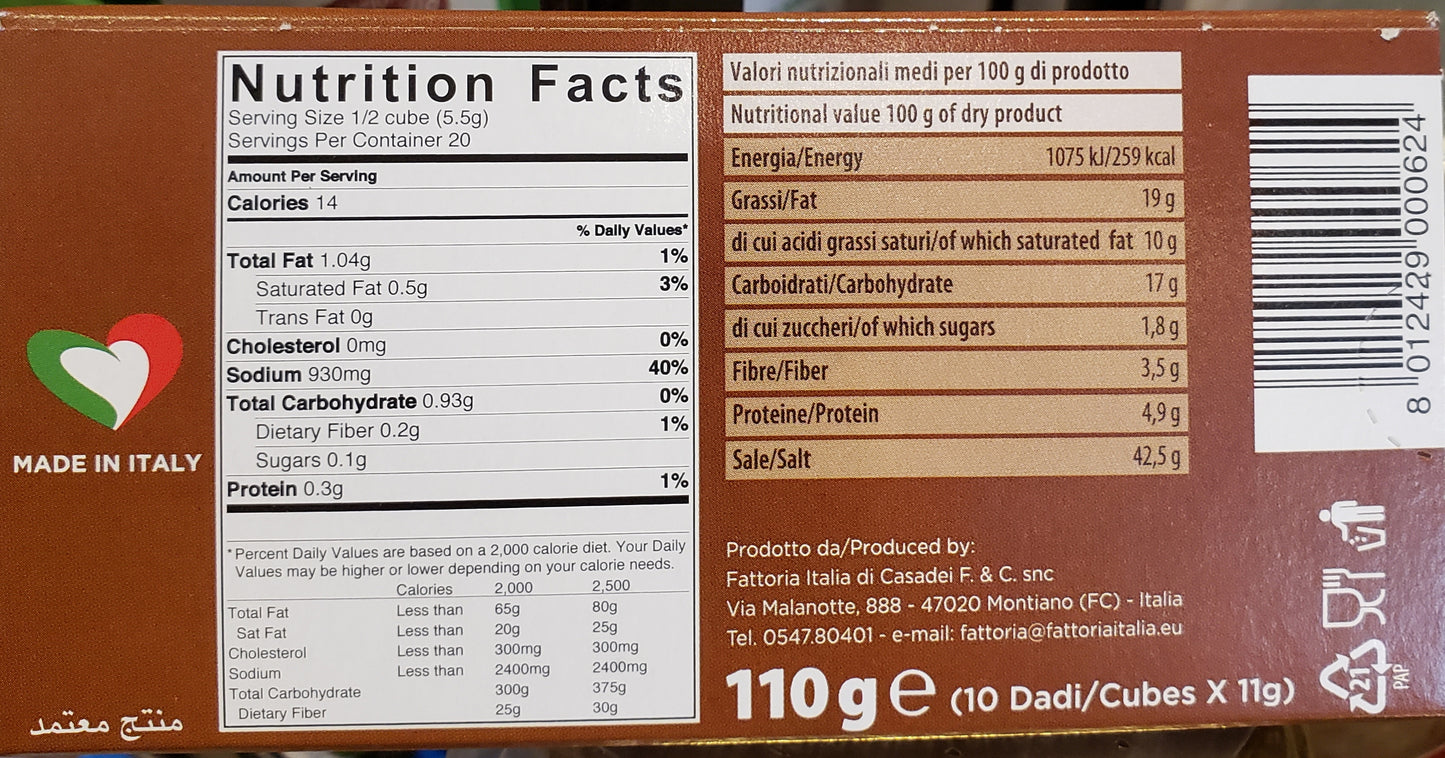 Fattoria Italia - Brodo Gusto Fungo Porcino - 110g (3.88 oz)