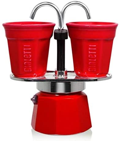 Bialetti - Set Mini Express 2 Cup pot with 2 cups (RED)