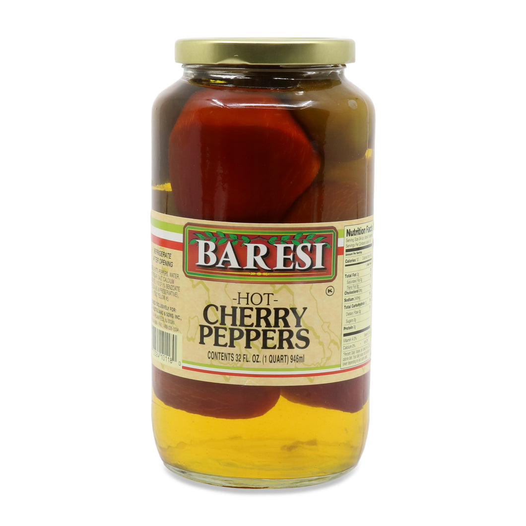 Baresi - Hot Cherry Peppers - 946ml (32 FL)