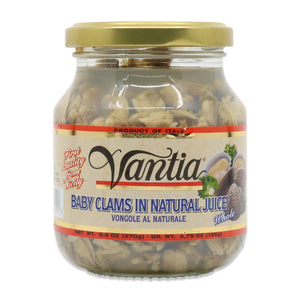Vantia - Baby Clams in Natural Juice - 135g (4.75oz)