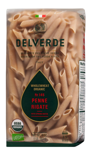 Delverde - Penne Rigate # 145  (Organic Whole Wheat) - 16 oz