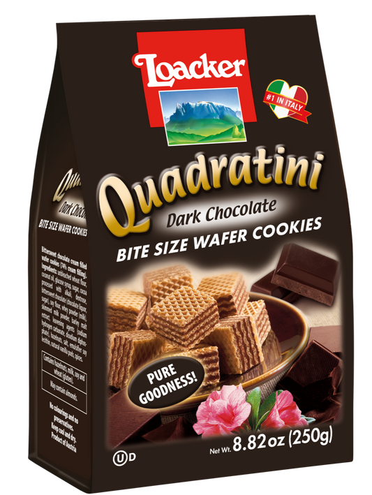 Loacker - Quadratini Dark Chocolate Wafers - 250g (8.82oz)