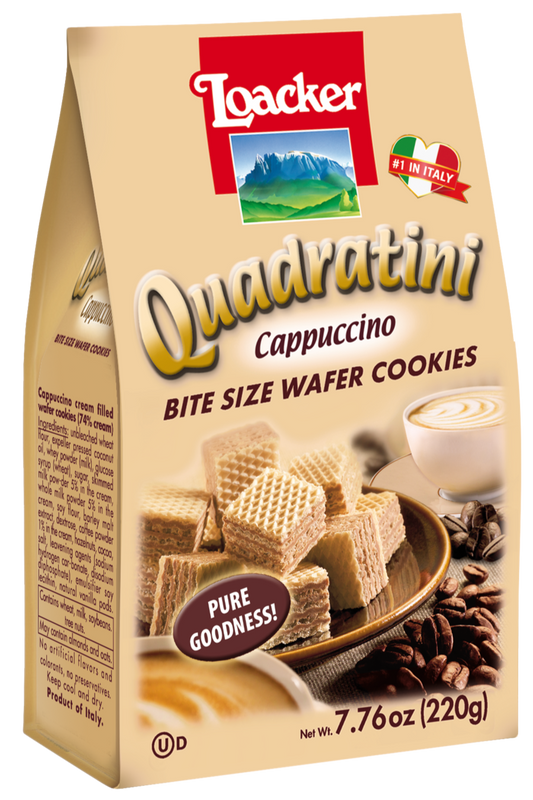 Loacker - Quadratini Cappuccino Wafers - 220g (7.76oz)