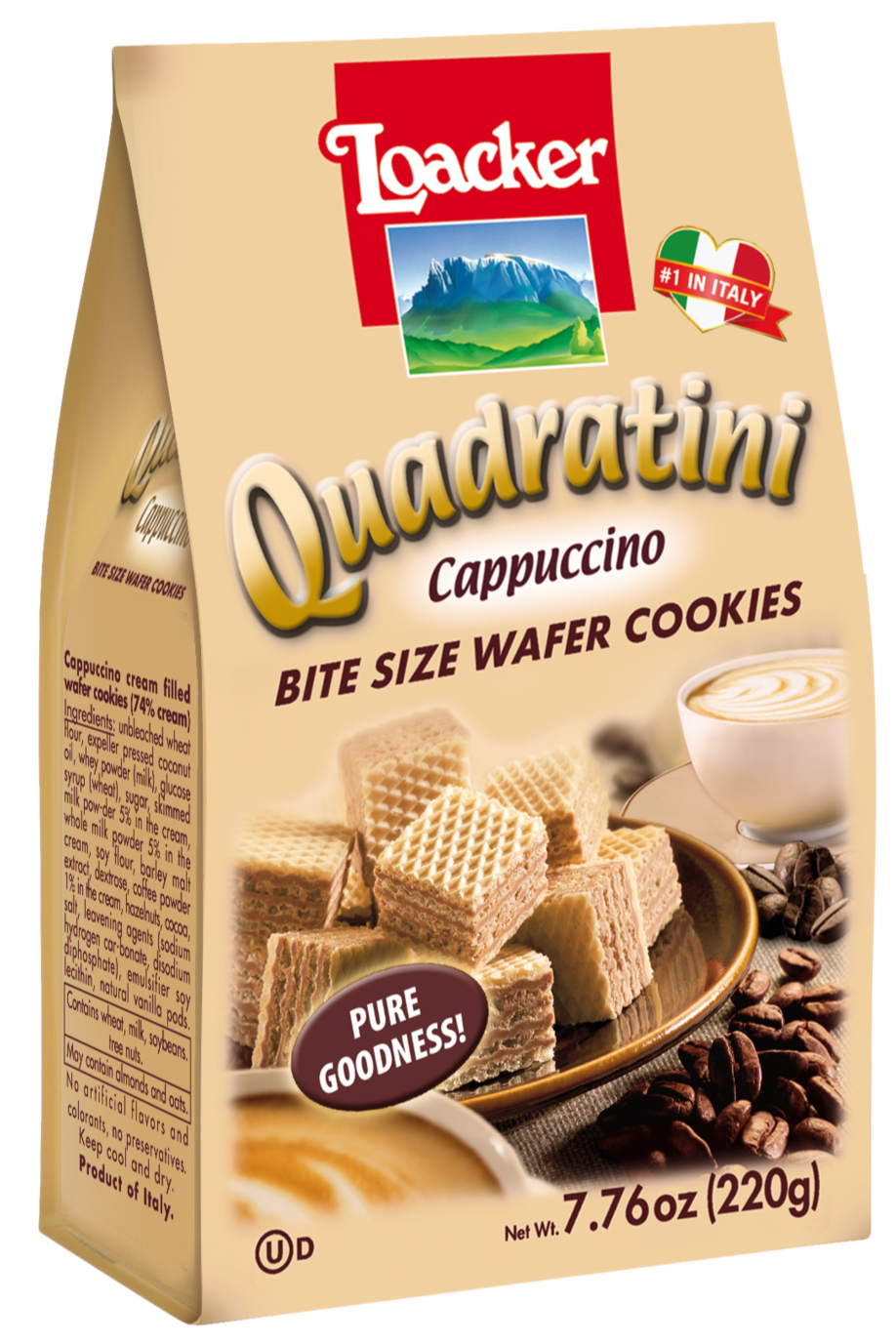 Loacker - Quadratini Cappuccino Wafers - 220g (7.76oz)