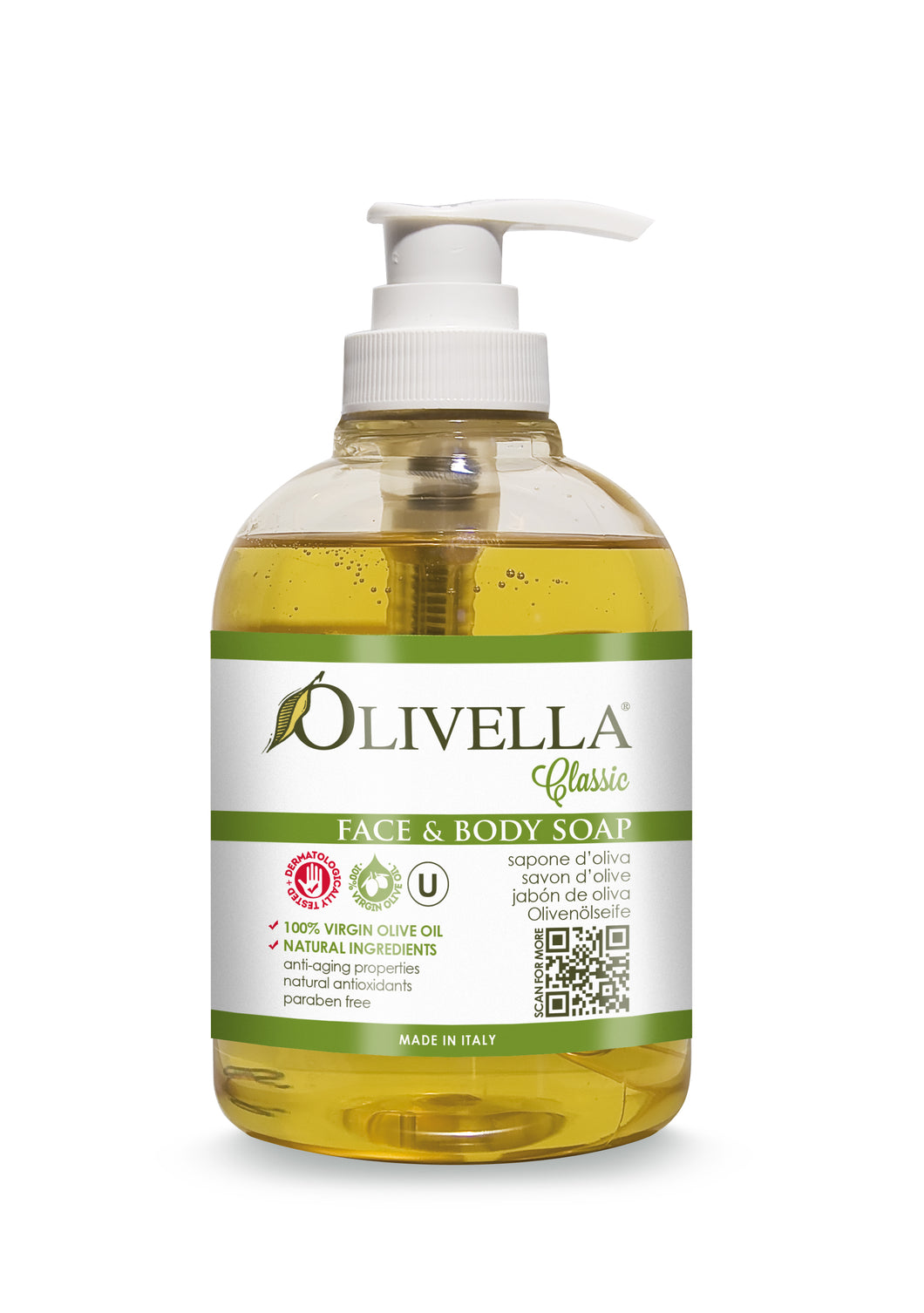 Olivella - Classic Face & Body Soap 500ml (16.9 Oz)