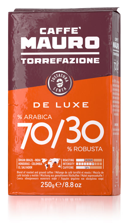 Mauro - De Luxe Blend - Ground Espresso - 8.8oz Brick