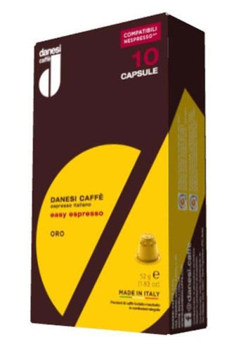 Danesi Espresso Oro Capsules - 10/Bag - Compatible with Nespresso® Machines