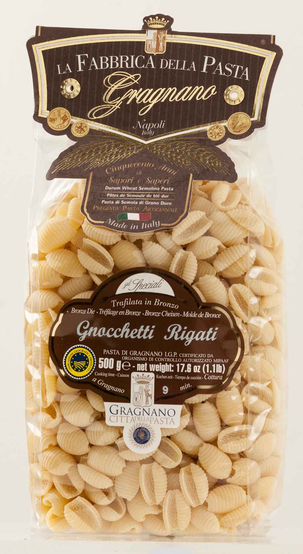 La Fabbrica Della Pasta Di Gragnano - Gnocchetti Rigati - 500g (17.6 oz)