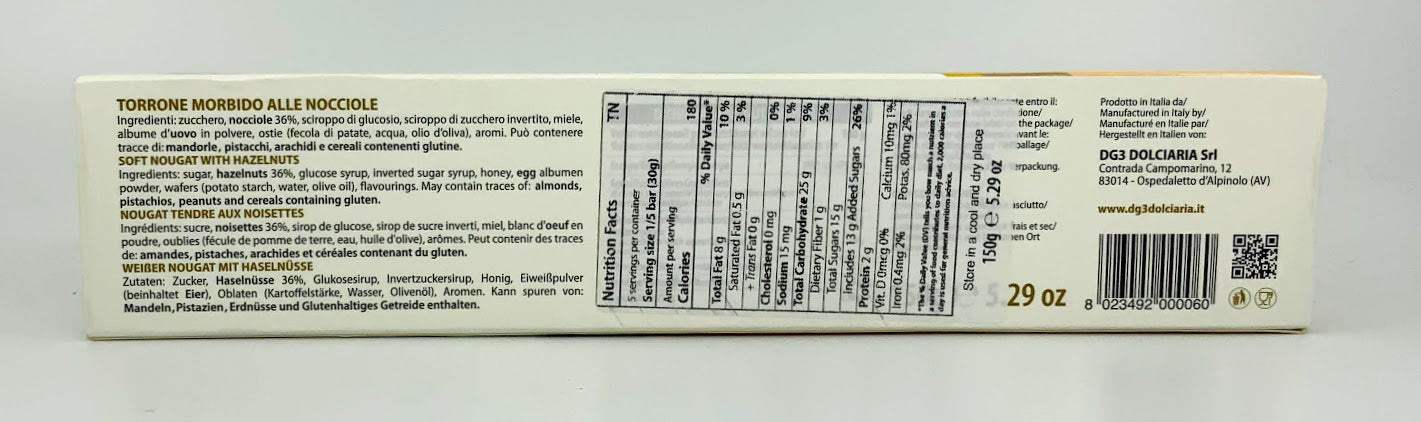 Di Gennaro - Torrone Tenero Nocciola - 150g (5.29 oz)
