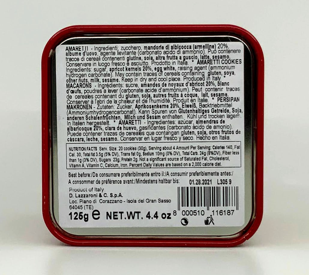 Lazzaroni -  Amarettini di Saronno tin - 125g (4.4 oz)