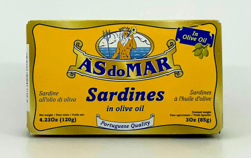AS do MAR - Sardines in Olive Oil - 120g (4.23 oz)