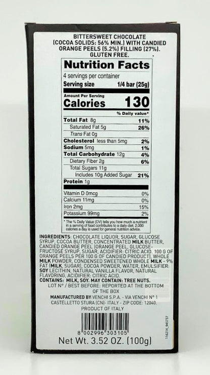 Venchi - Crema Scorzette Arancia - 100g (3.52 oz)