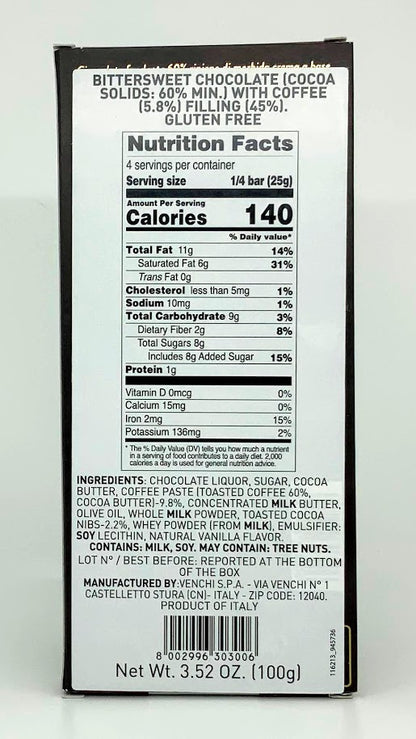 Venchi - Crema Caffe Bar - 100g (3.52 oz)