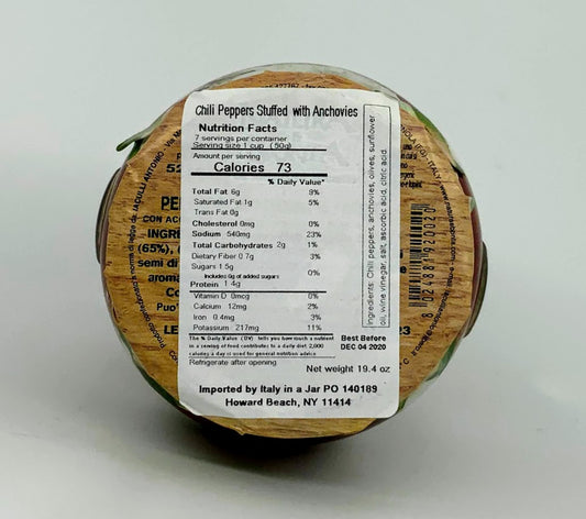 Natura E Bonta' - Peppers Stuffed With Tuna and Anchovies - 550g
