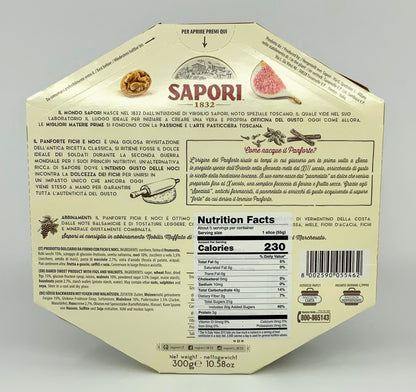 Sapori - Panforte Fichi e Noci - 300g (10.58 oz)