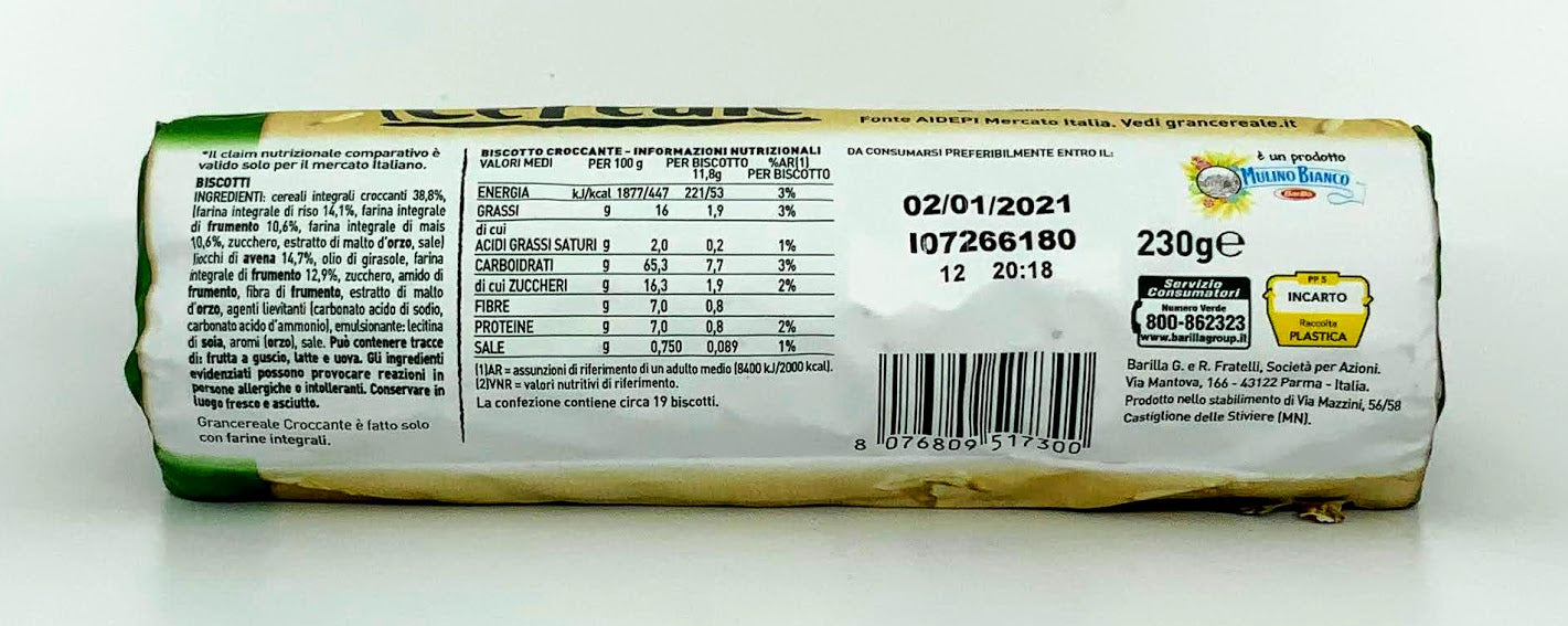 Barilla - Gran Cereale - Croccante con Riso - 230g