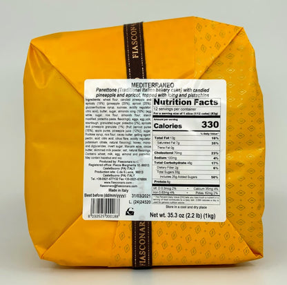 Fiasconaro - Panettone Mediterranio Incartato - 1000g (2.2 lbs)