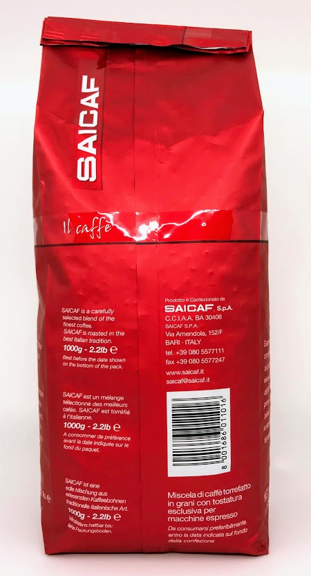 Saicaf  - Miscela Bar (Red) - Whole bean Espresso Coffee - 2.2 lb Bag