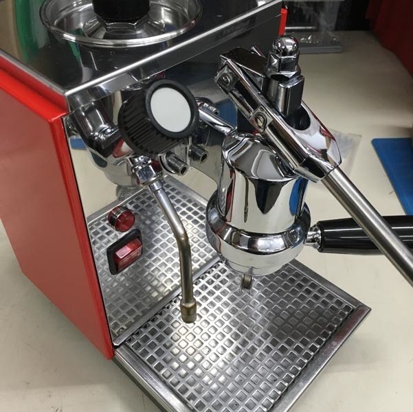 SOLD - Olympia Express Cremina 67 1990 Red Refurbished -- Brand New Group